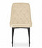 Eetkamerstoelen CAPRI - 3 stuks - beige - 93x48x56 cm - fluwelen bekleding
