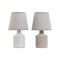 Bureaulamp Home ESPRIT Wit Beige 40 W 220 V 15 x 15 x 27 cm (2 Stuks)
