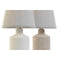 Bureaulamp Home ESPRIT Wit Beige 40 W 220 V 15 x 15 x 27 cm (2 Stuks)