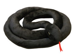 Knuffel slang - zwart - 300 cm x 35 cm x 20 cm