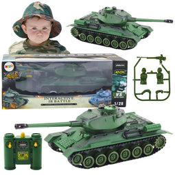 Op afstand bestuurbare tank - groen - 35x13x11.5 cm - infraroodsysteem