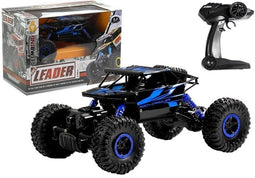 Rc monster truck - blauw - 1:18 schaal