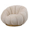 PTMD Daisy Fauteuil Cream Gold Base With Swivel