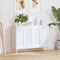 Kastdeuren louvre design 4 st 69x29,5 cm wit