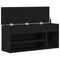 Schoenenbank 102x30,5x45 cm spaanplaat zwart eikenkleurig