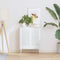 Kastdeuren louvredesign 2 st 61,5x29,5 cm wit