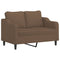 Tweezitsbank 120 cm stof bruin