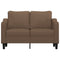 Tweezitsbank 120 cm stof bruin