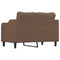 Tweezitsbank 120 cm stof bruin