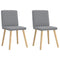 Eetkamerstoelen 2 st stof lichtgrijs