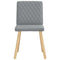 Eetkamerstoelen 2 st stof lichtgrijs