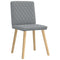 Eetkamerstoelen 2 st stof lichtgrijs