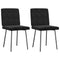 Eetkamerstoelen 2 st fluweel zwart
