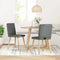 Eetkamerstoelen 2 st stof donkergrijs