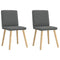 Eetkamerstoelen 2 st stof donkergrijs