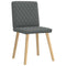 Eetkamerstoelen 2 st stof donkergrijs