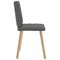 Eetkamerstoelen 2 st stof donkergrijs
