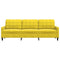 Driezitsbank 210 cm fluweel geel