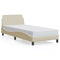Bedframe met hoofdeinde zonder matras 80x200 cm stof crme