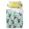 Dekbedovertrek set HappyFriday Moshi Moshi Panda Garden Blue Blauw Wieg voor baby's 2 Onderdelen