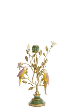 Light&living Kandelaar 16,5x9x32,5 cm PAJARO groen-geel+brons