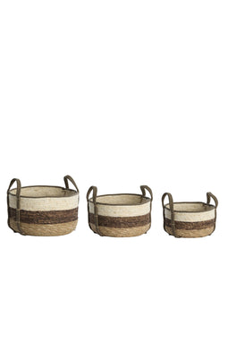 Light&living Mand S/3 Ø23x17+Ø28x20+Ø33x23 cm KINSALE nat-d br-wt