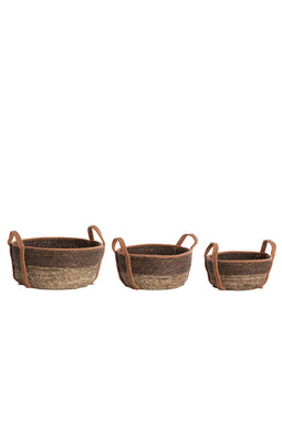 Light&living Mand S/3 Ø23x17+Ø28x20+Ø33x23 cm KINSALE brn rd-trr