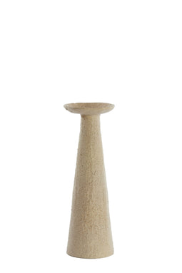 Light&living Kaarsenhouder 12,5x12x37 cm OTA zand+licht bruin gespikkeld