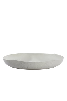 Light&living Schaal 44x43,5x7 cm ANZIO wit+ licht grijs gespikkeld