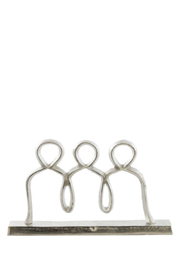 Light&living Ornament op voet 39x8x22 cm PEOPLE ruw nikkel