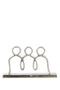 Light&living Ornament op voet 39x8x22 cm PEOPLE ruw nikkel