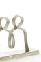 Light&living Ornament op voet 39x8x22 cm PEOPLE ruw nikkel