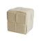 Poef Versa Crème Hout MDF 43 x 43 x 43 cm