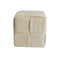 Poef Versa Crème Hout MDF 43 x 43 x 43 cm