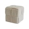 Poef Versa Beige Hout MDF 43 x 43 x 43 cm