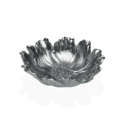 Middenstuk Versa Zilverkleurig Bloem 17 x 5,2 x 17,5 cm