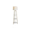 Vloerlamp DKD Home Decor Gouden Metaal Polyester Wit 50 W Hout MDF (41 x 41 x 156 cm)