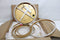 Led-plafondlamp - Dimbaar - Gouden Plafondlamp - 6 Ringen - Nachtlichtmodus
