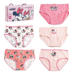 Pakket met onderbroeken voor meisjes Minnie Mouse Multicolour 5 Stuks Maat 6-8 jaar