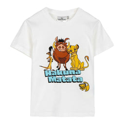 T-Shirt met Korte Mouwen voor kinderen The Lion King Wit Maat 4 Jaar