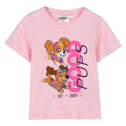 T-Shirt met Korte Mouwen voor kinderen The Paw Patrol Wit Maat 4 Jaar