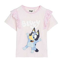 T-Shirt met Korte Mouwen voor kinderen Bluey Licht Roze Maat 5 Jaar
