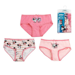Pakket met onderbroeken voor meisjes Minnie Mouse Multicolour 3 Stuks Maat 6-8 jaar