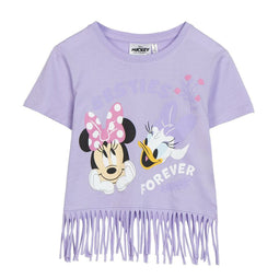 T-Shirt met Korte Mouwen voor kinderen Minnie Mouse Paars Maat 5 Jaar
