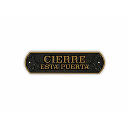 Plaat Magnet & Steel Cierre esta puerta 24 x 7,2 cm