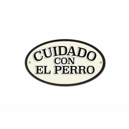 Plaat Magnet & Steel Cuidado con el Perro 16,3 x 9,5 cm