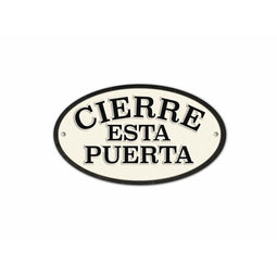 Plaat Magnet & Steel Cierre esta Puerta 16,3 x 9,5 cm