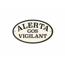 Plaat Magnet & Steel Alerta Gos Vigilant 16,3 x 9,5 cm