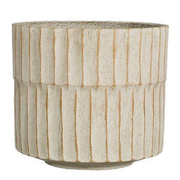 Mica decorations - Apiro pot rond off white h19xd20cm