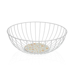 Basket spelset Versa Wit Metaal Staal Hout MDF 28 x 11 x 28 cm